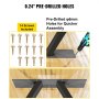 VEVOR Metal Table Legs 28 x 17.7 inch A-Shaped Desk Legs Set of 2 Heavy Duty Bench Legs with Polyurethane Coating, Furniture Legs with Floor Protectors, Wrought Iron Coffee Table Legs for Home DIY Bla