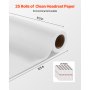 VEVOR Wegwerpbare Gezichtskussen & Massagetafelhoezen, 25 Pakken 216 mm x 38,1 m, met Crepe, Hoofdsteunpapier, Ideaal voor Massage-, Onderzoeks- & Chiropractietafels, Wit