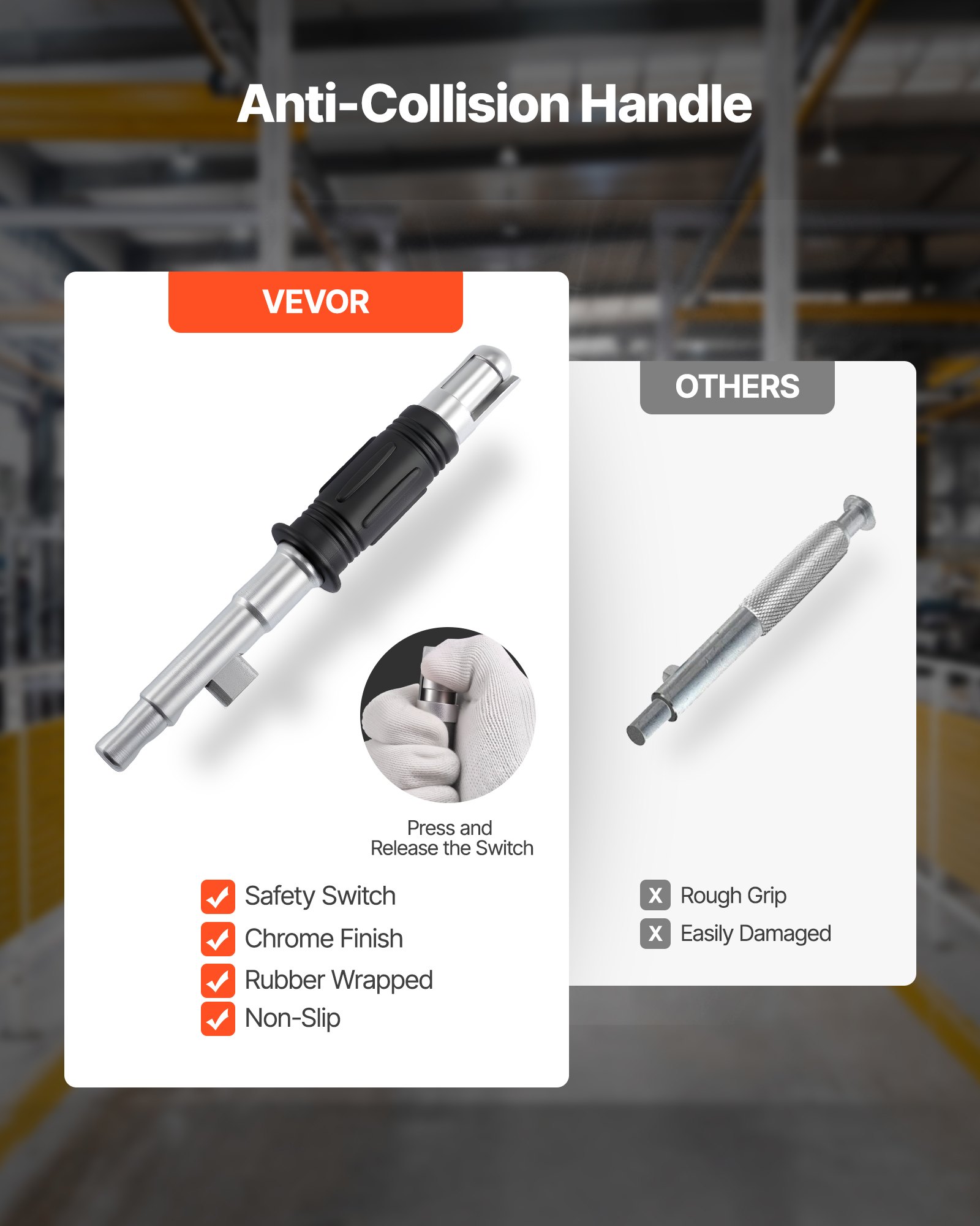 VEVOR Permanent Magnetic Lifter, 400 kg Pulling Capacity, Heavy Duty N42 Neodymium Lifting Magnet with Release Handle and Steel Hook, Used in Shop Crane and Hoist, for Lifting Plate Steel, Board