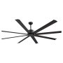 VEVOR 213 cm plafondventilator zonder licht, 6-snelheden afstandsbediening, 8 aluminium bladen, omkeerbare DC-motor, ventilator voor slaapkamer, woonkamer, terras, binnen/buiten, zwart