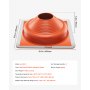 VEVOR 2Pcs Roof Pipe Flashing Boots, Fit Pipe OD 6-3/4" to 14", Flexible Silicone Roofing Jack Pipe Flashing, High Temp -101℉ to 437℉, Square Metal Base, for Chimney, Wood Stove & Outdoor Vent Pipes