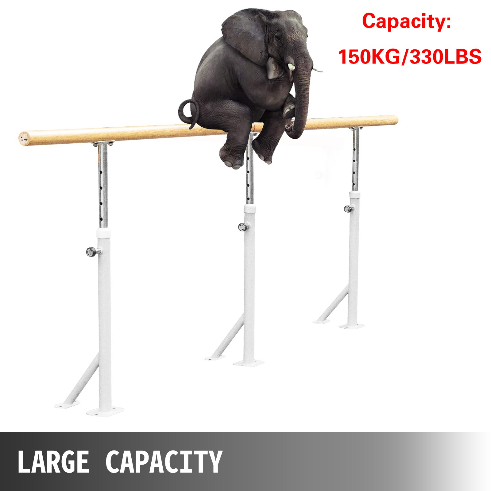 3M Barre Ballet Bar Staande Stretch Ladder Enkele Bar Witte Dans Training