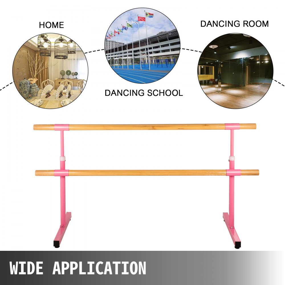 2M Barre Ballet Barre Vrijstaande Stretch Ladder Dubbele Bar Danstraining