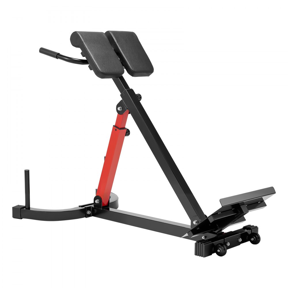 VEVOR Multifunctionele Hyperextension Bank Rugverlenging Romeinse Stoel (Koolstofstaal) 158 kg Dragende Rollende Rugtrainer Fitness Halterbank Home Gym
