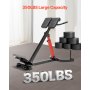 VEVOR Multifunctionele Hyperextension Bank Rugverlenging Romeinse Stoel (Koolstofstaal) 158 kg Dragende Rollende Rugtrainer Fitness Halterbank Home Gym