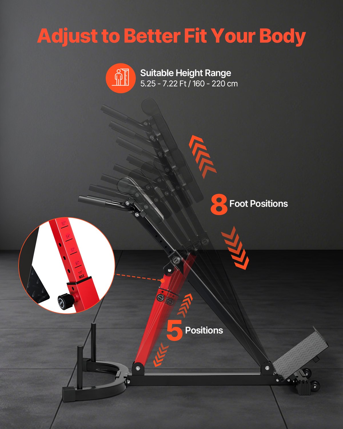 VEVOR Multifunctionele Hyperextension Bank Rugverlenging Romeinse Stoel (Koolstofstaal) 158 kg Dragende Rollende Rugtrainer Fitness Halterbank Home Gym