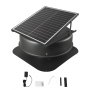 VEVOR Roof Attic Exhaust Fan, 42W Smart Solar Roof Ventilation Fan with Thermostat, Remote Control, 2800 CFM Airflow Built-in Brushless DC Motor for Cooling