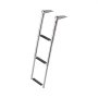 VEVOR Boat Ladder, 3 Steps, Stainless Steel Telescoping Folding Swim Deck Ladder for Rear Entry Inboard, Heavy Duty 600 lbs Capacity with Wide Anti-Slip Steps, for Outboards, Yacht, Pontoon Boats