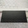 VEVOR Rubberen drempelhelling, 10,2 cm oprijhoogte, deurdrempelhelling, 3-kanaals kabelafdekking, massief rubberen drempelhelling, met een laadvermogen van 1 ton voor rolstoelen en scooters