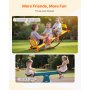 VEVOR Kids Seesaw, 200 lbs Load Capacity, Metal Rocking Teeter Totter with Handles, Toddler Seesaw for Children Aged 3+, Kids Outdoor Playground Equipment for Lawn, Backyard, Playground, 2 Seats