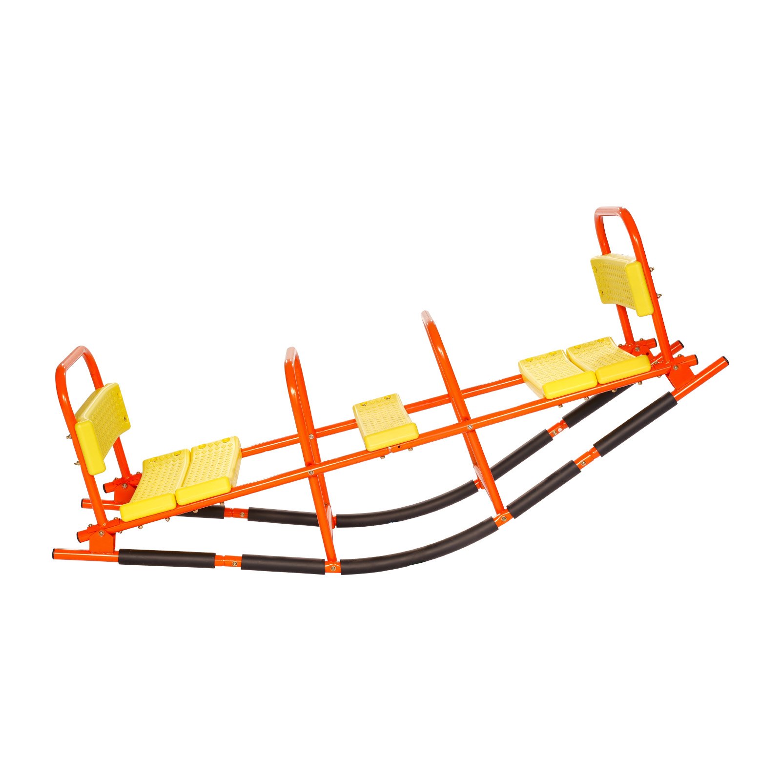 VEVOR Kids Seesaw, 200 lbs Load Capacity, Metal Rocking Teeter Totter with Handles, Toddler Seesaw for Children Aged 3+, Kids Outdoor Playground Equipment for Lawn, Backyard, Playground, 2 Seats