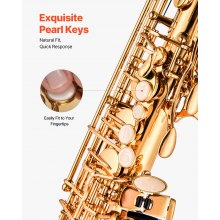 VEVOR Altsaxofoon E majeur 23 toetsen Sax beginnersset met koffer, riem en mondstuk