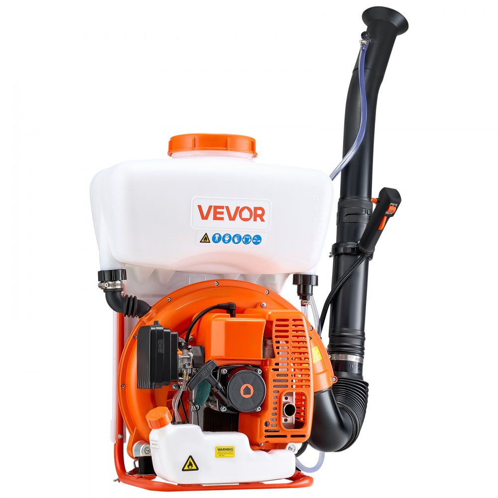 VEVOR Backpack Fogger Sprayer, 63CC 3HP Engine, Gas Powered Fogger Sprayer with 16L Tank, Powder and Liquid Mister Duster System for Effective Fleas Ticks Critters Control, Gardening & Farming
