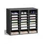 VEVOR Literature Organizer, 24 Compartments Office Mailbox with Adjustable Shelves, Wooden Mailbox Sorter Medium Density Fiberboard Office Home Classroom Storage for Files, Documents, Papers, Grey