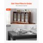 VEVOR Literature Organizer, 36 Compartments Office Mailbox with Removable Shelves, Wood Mailbox Sorter Particle Board Office Home Classroom Storage, File Sorter for File, Document, Paper, Dark Brown