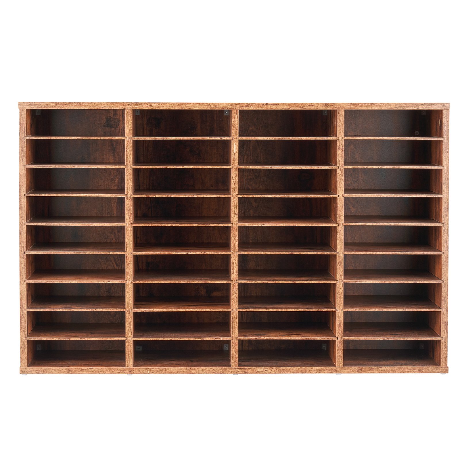 VEVOR Literature Organizer, 36 Compartments Office Mailbox with Removable Shelves, Wood Mailbox Sorter Particle Board Office Home Classroom Storage, File Sorter for File, Document, Paper, Dark Brown