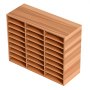 VEVOR 27 Compartments Wood Literature Organizer, Adjustable Shelves, Medium Density Fiberboard Mail Center, Office Home School Storage for Files, Documents, Papers, Magazines, White