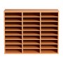 VEVOR 27 Compartments Wood Literature Organizer, Adjustable Shelves, Medium Density Fiberboard Mail Center, Office Home School Storage for Files, Documents, Papers, Magazines, White