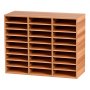 VEVOR 27 Compartments Wood Literature Organizer, Adjustable Shelves, Medium Density Fiberboard Mail Center, Office Home School Storage for Files, Documents, Papers, Magazines, White