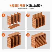 VEVOR brievenbakje, documentenbakje, 27 vakken, houten dossiermap, verstelbaar