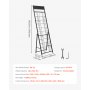 VEVOR Brochure Display Rack, 20 Pockets Magazine Literature Display Stand, Portable Floor Standing Magazine Rack, Metal Newspaper Catalog Holders for Shop, Exhibitions, Office, Trade Show, Black