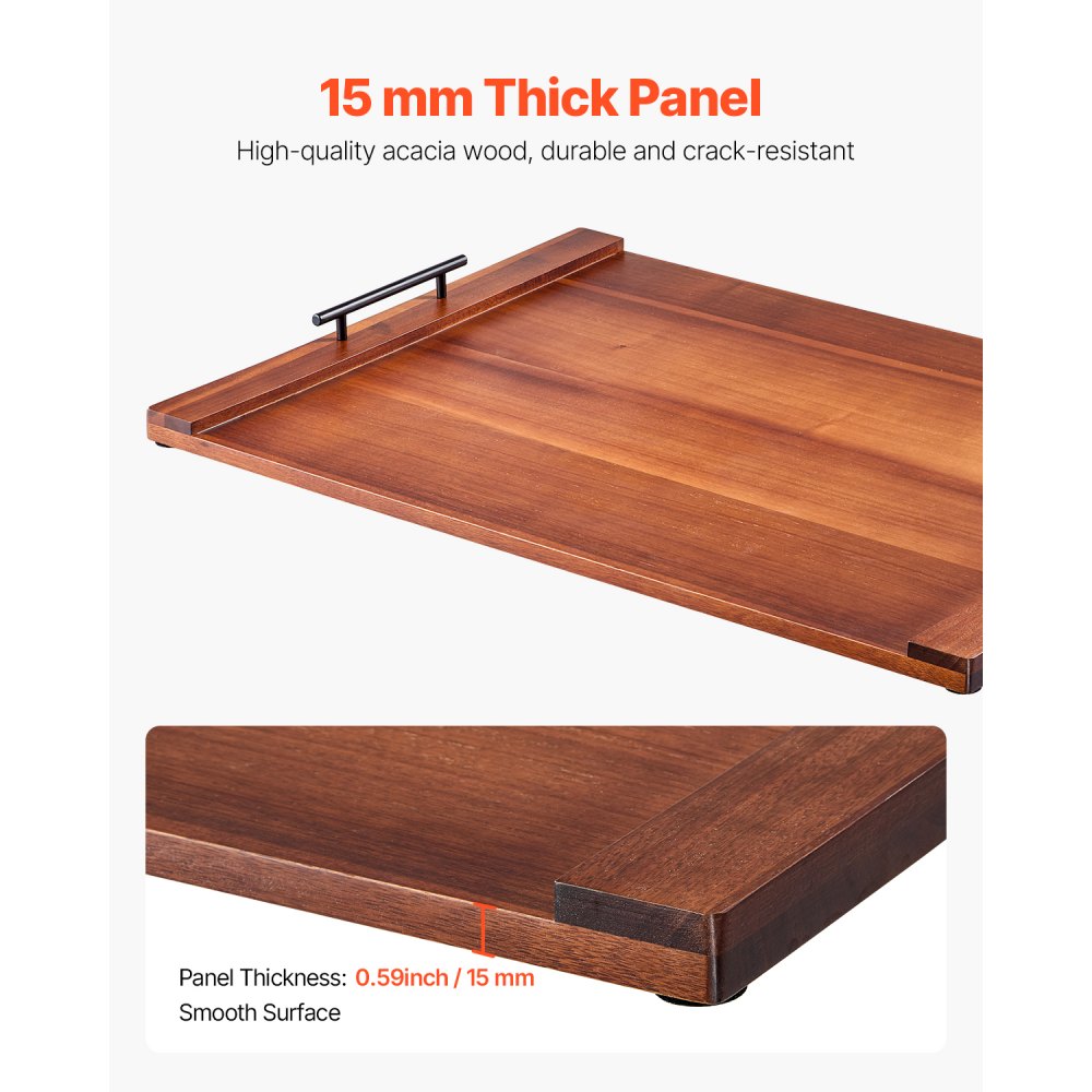 VEVOR Pasta Board Fornuishoes Grenen Fornuishoes voor Elektrisch Fornuis en Gasfornuis, Fornuishoes voor Werkblad, Afdekplaat met Handgrepen (76,2 x 55,88 cm) Donkere Houtkleur