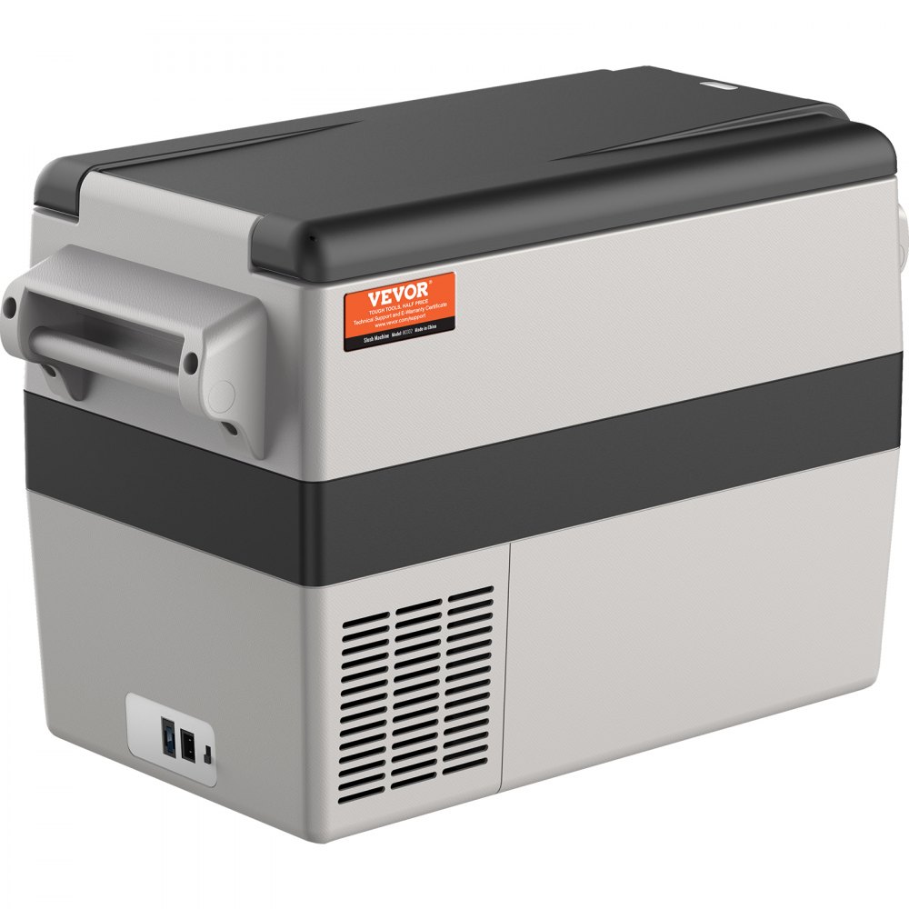 VEVOR Car Refrigerator, 12 Volt Car Fridge, 42L Portable Dual Zone Freezer, Adjustable Range from -4℉ to 50℉, 12/24V DC and 100-240V AC Compressor Cooler Outdoor