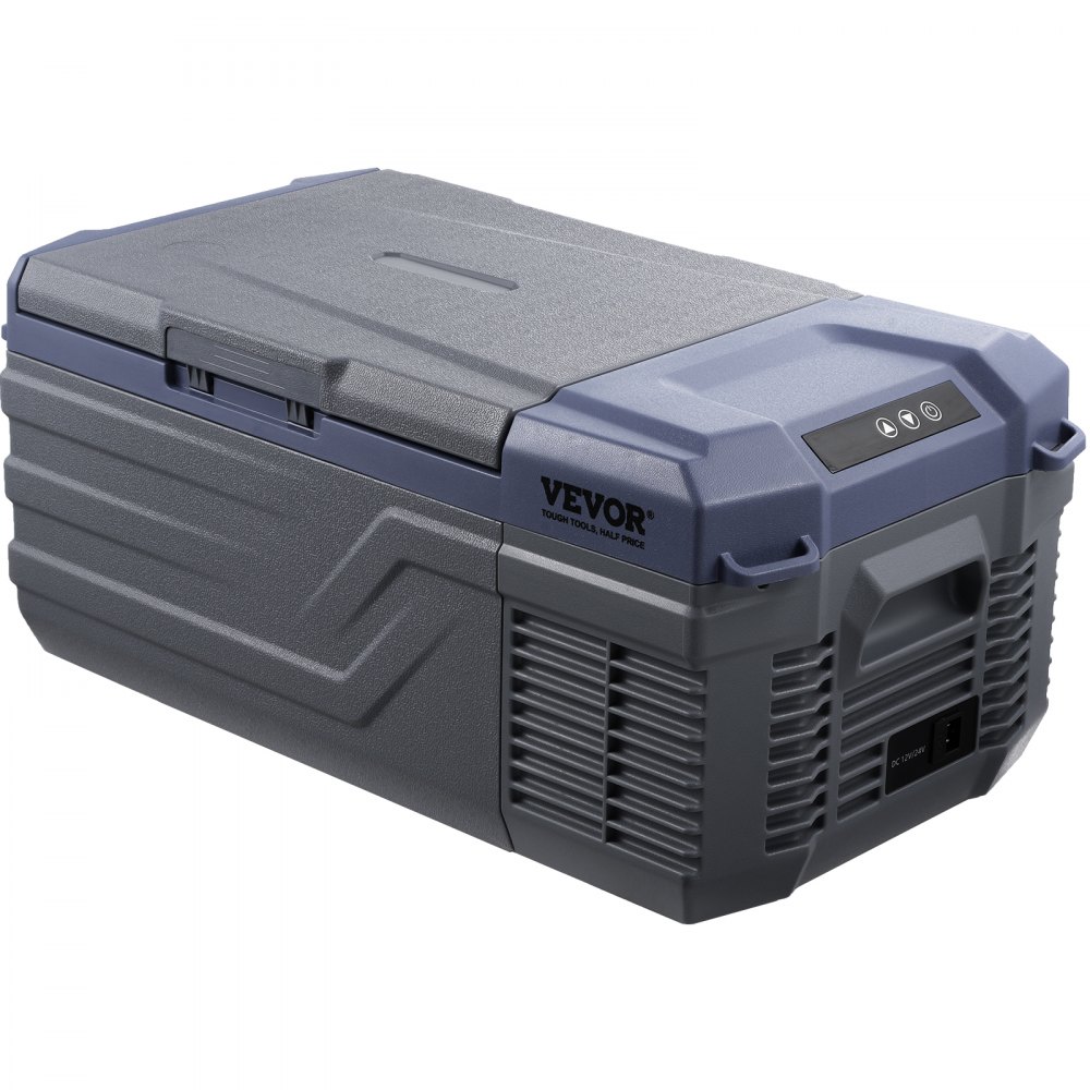 VEVOR Autokoelkast, 12-volt autokoelkast, draagbare 15-liter vriezer met één temperatuurzone, instelbaar temperatuurbereik van -4℉ tot 68℉, 12/24V DC en 100-240V AC compressor koeler voor buiten, kamperen en camperen