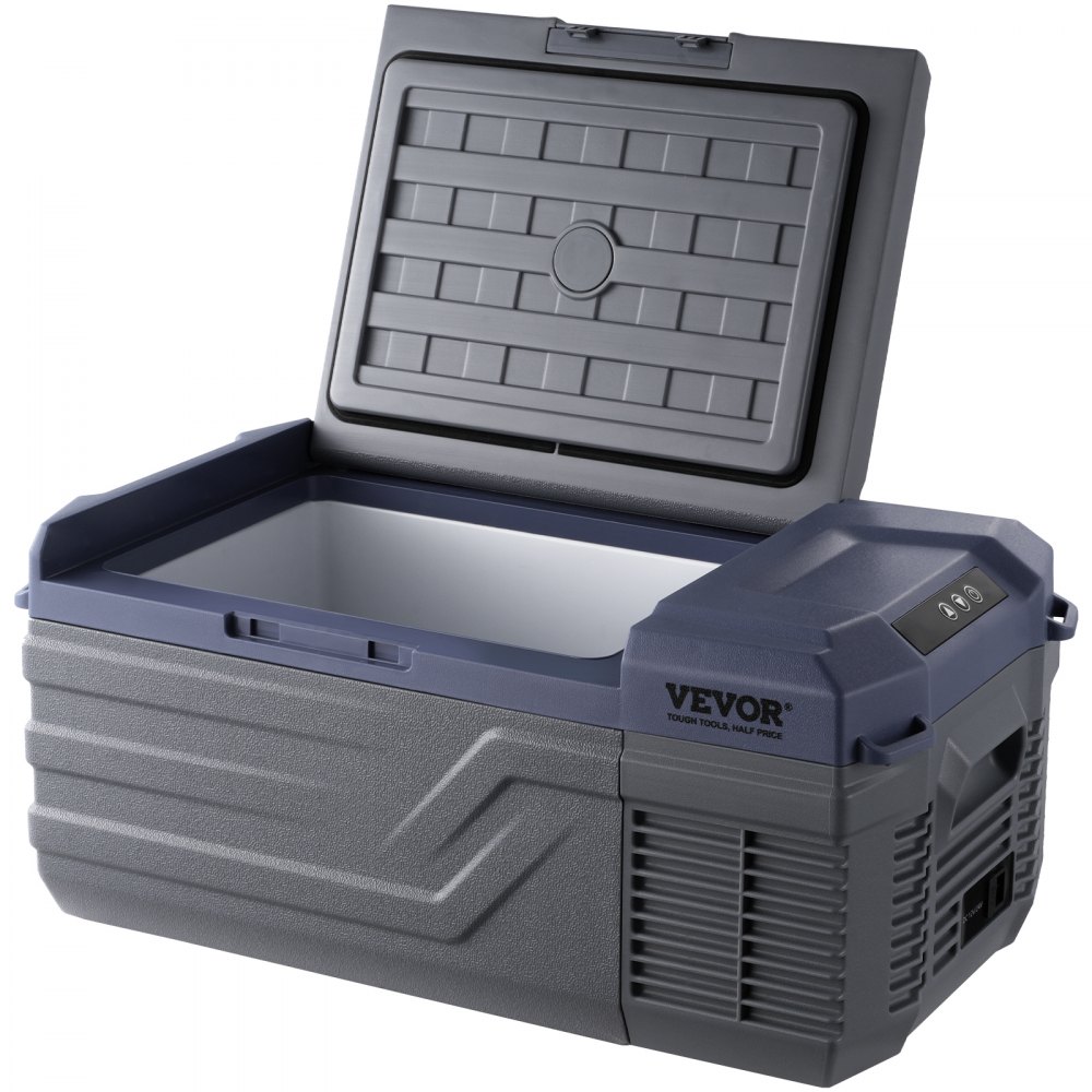 VEVOR Autokoelkast, 12-volt autokoelkast, draagbare 15-liter vriezer met één temperatuurzone, instelbaar temperatuurbereik van -4℉ tot 68℉, 12/24V DC en 100-240V AC compressor koeler voor buiten, kamperen en camperen