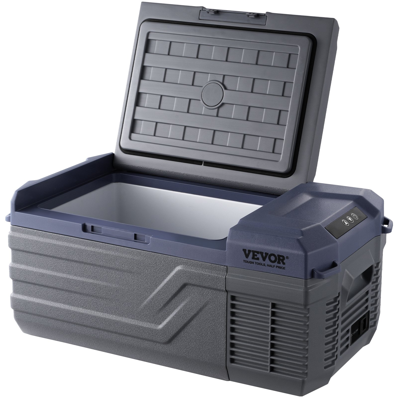 VEVOR Autokoelkast, 12-volt autokoelkast, draagbare 15-liter vriezer met één temperatuurzone, instelbaar temperatuurbereik van -4℉ tot 68℉, 12/24V DC en 100-240V AC compressor koeler voor buiten, kamperen en camperen