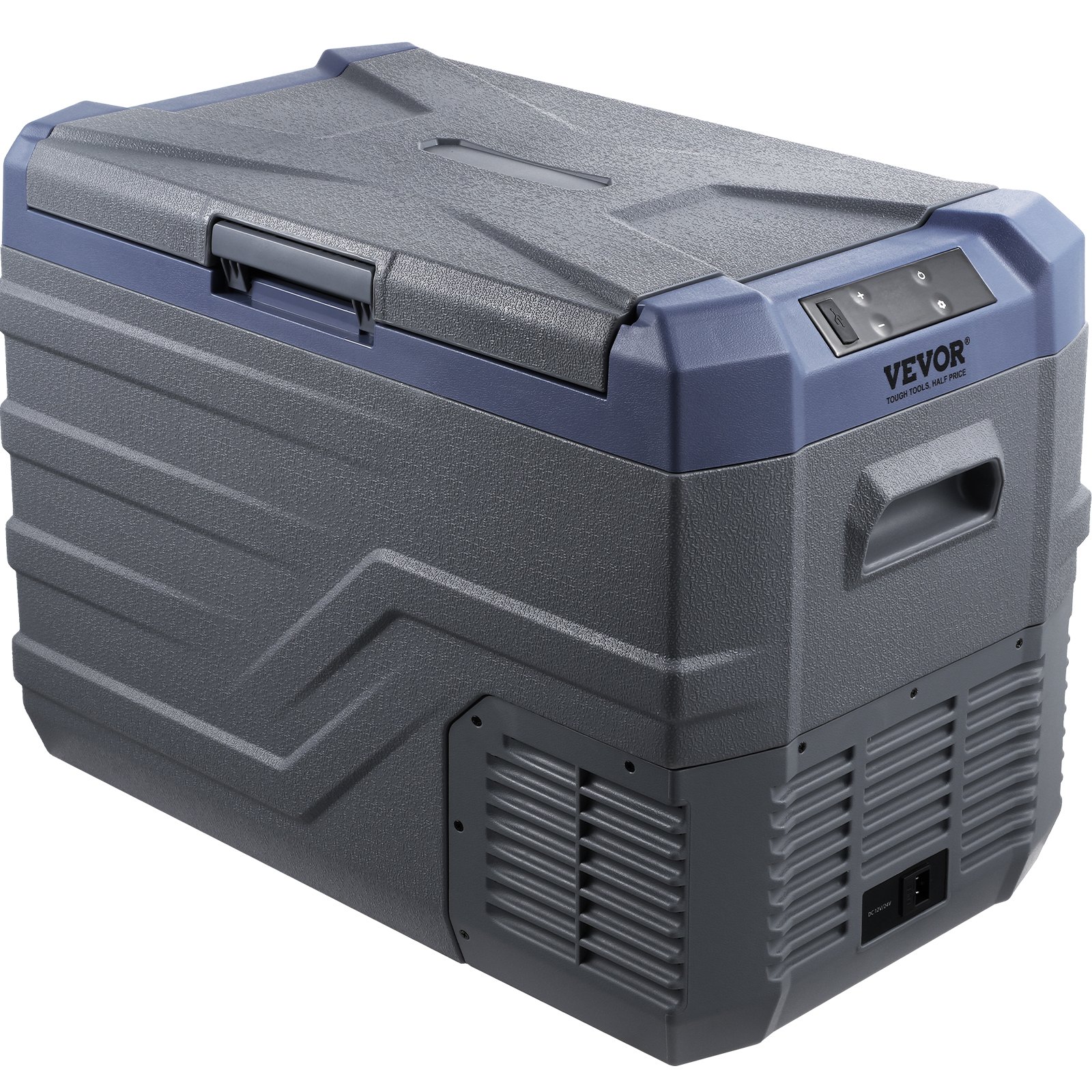 VEVOR Autokoelkast, 12-volt autokoelkast, draagbare 37-liter vriezer met één temperatuurzone en ingebouwde verlichting, -20°C tot 20°C, 12/24V DC en 100-240V AC compressor koeler voor buiten, kamperen en camperen