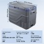 VEVOR Autokoelkast, 12-volt autokoelkast, 45 liter draagbare vriezer met één temperatuurzone en ingebouwde verlichting, -20°C tot 20°C, 12/24V DC en 100-240V AC compressor koeler voor buitengebruik, kamperen en camperen.
