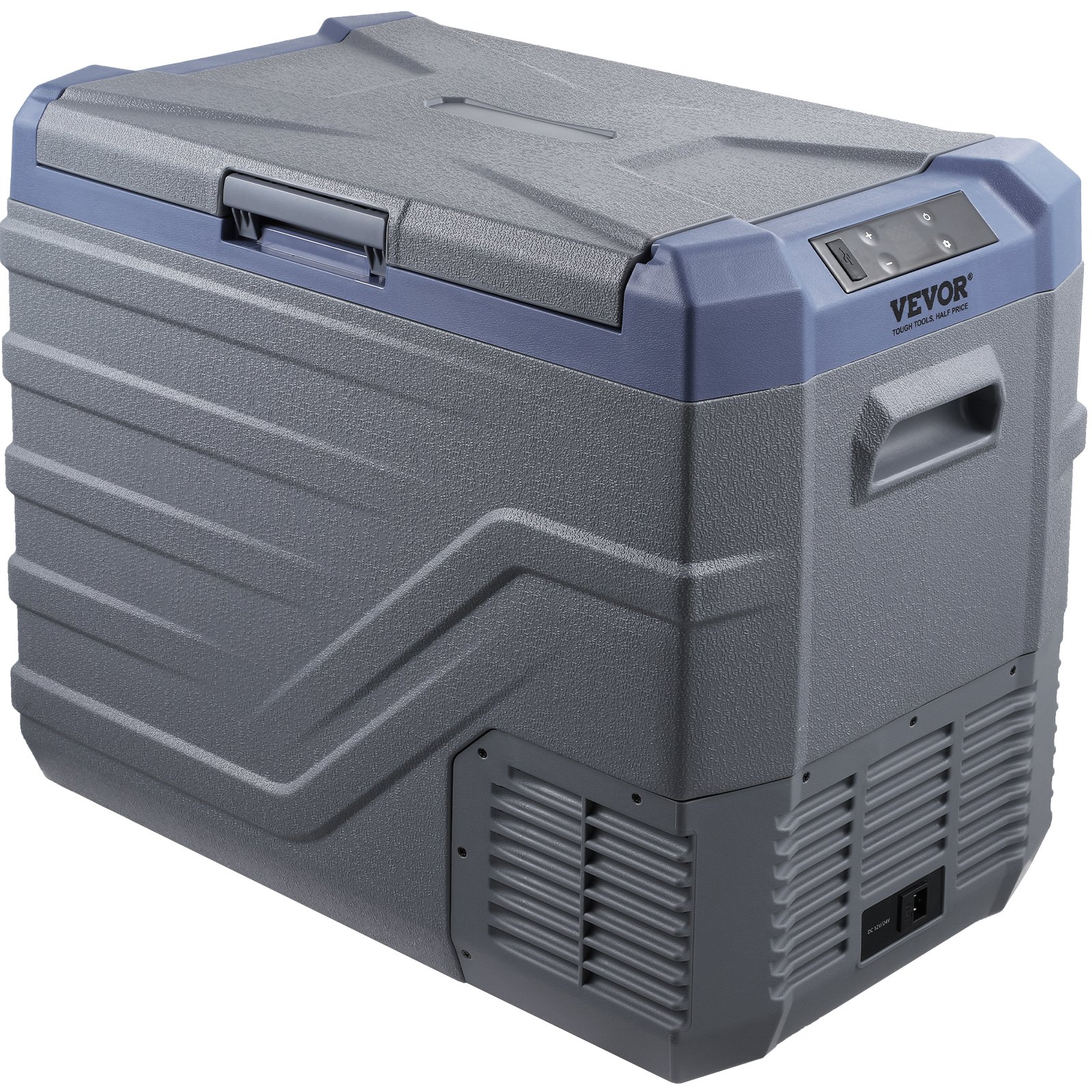 VEVOR Autokoelkast, 12-volt autokoelkast, 45 liter draagbare vriezer met één temperatuurzone en ingebouwde verlichting, -20°C tot 20°C, 12/24V DC en 100-240V AC compressor koeler voor buitengebruik, kamperen en camperen.