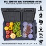 VEVOR Portable Car Refrigerator Freezer Compressor 40 L Dual Zone for Car Home