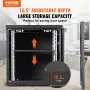 VEVOR 12U wandgemonteerde netwerkserverkast, 15,5" diep, serverrackkastbehuizing, ca. 200 lbs. Op de vloer gemonteerd laadvermogen, met afsluitbare glazen deur zijpanelen, voor IT-apparatuur, A/V-apparatuur