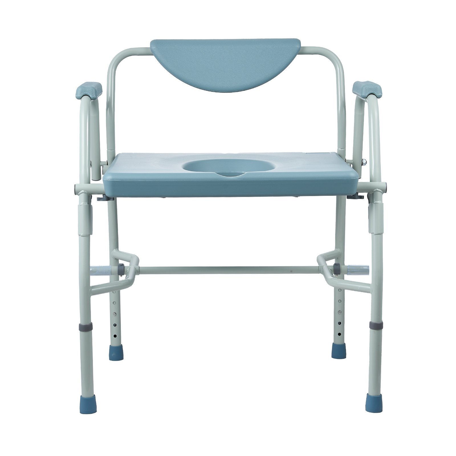 VEVOR Commode Stoel Nachtkastje met neerklapbare armleuningen en afneembare rugleuning, 5-standen in hoogte verstelbaar (50-62 cm), afneembare emmer van 7 liter, eenvoudig te monteren, draagvermogen 453,6 kg