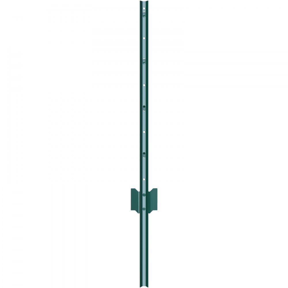 VEVOR 3-voet hekpaal, 10-pack T-paal zware metalen hekpalen, stevige stalen hekpalen voor tuin, gazon, boerderijen en buitenhekwerk met gaas, groen