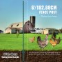 VEVOR 6 Feet Fence Post 10 Pack T-Post Heavy Duty Metal Fence Posts Green