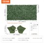 VEVOR Artificial Hedge 150 x 300 cm Ivy Leaf Privacy Screen Silk Fabric Leaves PE Underlay Plastic Frame Material Privacy Screen with Leaves Plant Wall Fence Ideal for Garden Patio Balcony