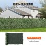 VEVOR Artificial Hedge 401 x 150 cm Ivy Leaf Privacy Screen Silk Fabric Leaves PE Underlay Plastic Frame Material Privacy Screen with Leaves Plant Wall Fence Ideal for Garden Patio Balcony