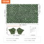 VEVOR Artificial Hedge 249 x 150 cm Ivy Leaf Privacy Screen Silk Fabric Leaves Plastic Frame Material Privacy Screen with Leaves Wall Greenery Ideal for Garden Patio Balcony