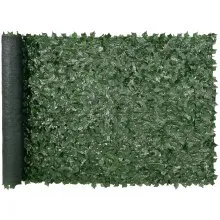 VEVOR 1,5 x 3 m kunstmatig klimop privacyscherm, groen klimopscherm met gaas en versterkte voegen, kunsthagen met wijnbladeren voor tuin, tuin en balkon