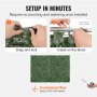 setup of VEVOR ivy privacy fence with snap and lock method, customizable size, easy diy with family.