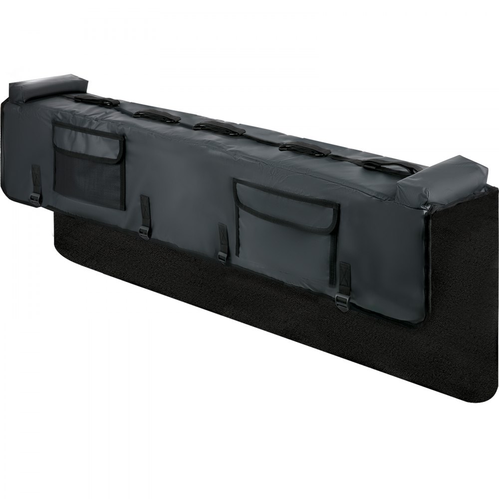 VEVOR Tailgate Pad, 54" Wide Tailgate Bike Pad, Truck Bike Pad for Carrying up to 5 Bikes, Truck Bed Bike Pad with PVC Outer Layer, Mechanic Tool Pocket and Straps for Middle & Large Pickup Truck