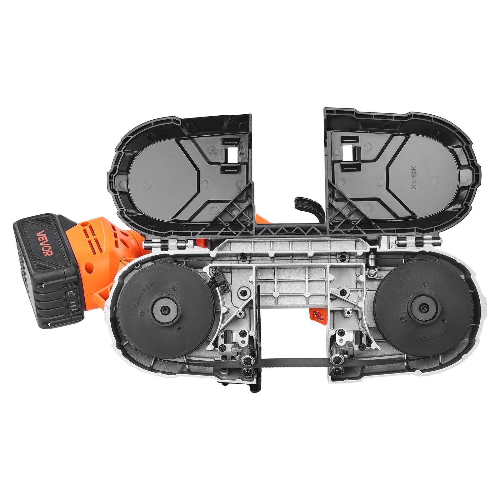 VEVOR 20V snoerloze lintzaag, zaagdiepte 65x65mm, metaallintzaag met borstelloze motor, 4000mAh accu en oplader, variabele snelheid 0-192 m/min, ideaal voor het zagen van metaal en hout