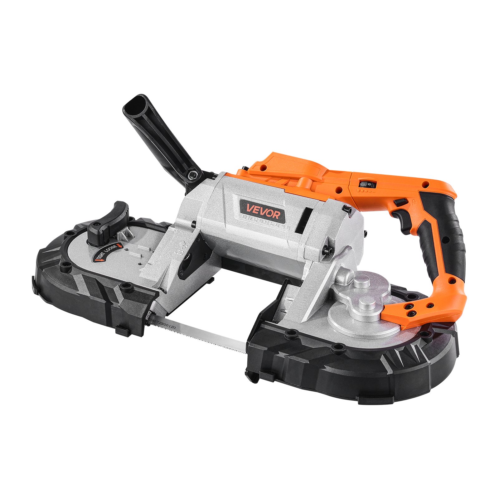 VEVOR 20V snoerloze lintzaag, zaagdiepte 127x115mm, metaallintzaag, snoerloze en compacte draagbare lintzaag, ophanghaak, variabele snelheid 0-120 m/min, voor het zagen van metaal en hout (alleen gereedschap)