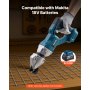 VEVOR Metal Shear, Sheet Metal Cutter Cordless with 360-Degree Pivoting Head, Double Blades, 25000 RPM Speed, Cuts 1.22 mm Galvanized Steel, 1 mm Stainless Steel, Aluminum Plate, Plastic, Cardboard