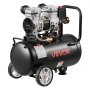 VEVOR 1,1 kW luchtcompressor, olievrije compressor met 24 liter luchttank, stille compressor met een capaciteit van 68 l/min bij 6,2 bar en een maximale druk van 8 bar, draagbare luchtcompressor met wielen en handvat voor werkplaats en doe-het-zelf.