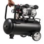 VEVOR 1,1 kW luchtcompressor, olievrije compressor met 24 liter luchttank, stille compressor met een capaciteit van 68 l/min bij 6,2 bar en een maximale druk van 8 bar, draagbare luchtcompressor met wielen en handvat voor werkplaats en doe-het-zelf.