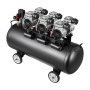 VEVOR 100L Air Compressor, 3KW Oil-Free Air Compressor Tank, 198 L/min at 6.2 Bar, Max 8 Bar Pressure, Portable on Wheels for Auto Repair, Tire Inflation, Spray Painting, Woodworking Nailing